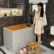 現貨：木之潤木質浴缸泡木桶深小戶型家用坐式獨立迷你日式成人泡澡浴桶