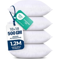 Utopia Bedding Throw Pillows (Set of 4, White) – 18 x 18 Inches Down Alternative Pillows for Bed, So