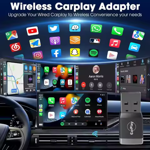 2026 New Wireless CarPlay Android Auto Box USB/Type-c Plug Play CarPlay Wireless Compatible with 99%