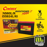 [Installation Provided] Century Marathoner Max NS60L NS60R 55B24L 55B24R Car Battery Bateri Kereta P