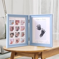Baby Keepsake Frame, Baby Hand and Footprint Baby's First Year Nursery Photo Picture Frame Kit, Anni
