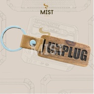 【100% ORI】UN12000 Vintage Embroidery Unplug Kayak Silhouette Wooden Fonts Keychain Charms - Customiz