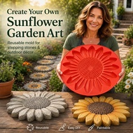 Sunflower Stepping Stone Mold Concrete Mold Stepping Stone Garden Path Decor