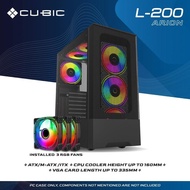 CUBIC ARION L-200 / L200 ATX / MATX GAMING CASE FREE 3 FAN RGB