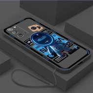 Casing Samsung Note 20 Samsung Note 20 Ultra Phone Case Space Astronaut Liquid Silicone Protector Smooth shockproof Bumper Cover With lanyard