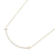 [二手] Tiffany & Co. 項鍊，T Smile鑽石，63058777，頸圍 40.5cm，K18（Smile），鑽石。