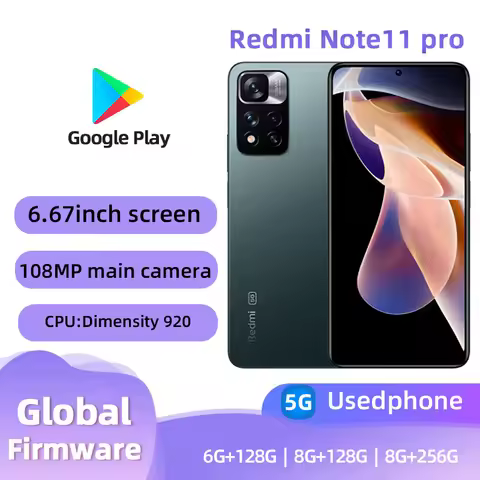 Redmi Note11pro 5G Android 6.67 inch Screen 108MP Camera used phone