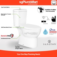 Saniton x sgPlumbMart 2-Piece Toilet Bowl Two Piece WC Water Closet S Trap Close Coupled Toilet