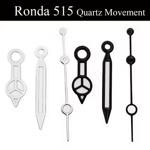 Ronda 515 Silver Watch Hands Cyan luminous Fit Ronda 515 Quartz Movement Accessory Part
