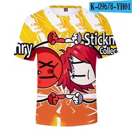 Henry Stickmin Womens Short Sleeve T-Shirt Summer Collection 3D Effect Mens T-shirt