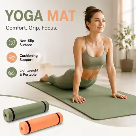 Thick Yoga Mat Anti-skid Sports Fitness Mat EVA Comfort Foam Yoga Mat For Exercise Yoga And Pilates 