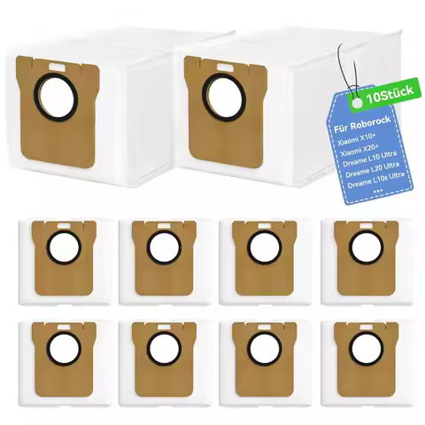 10PCS Vacuum Cleaner Bags for Xiaomi X20+/Xiaomi X10+/Dreame L10s Ultra/Dreame L10 Ultra/Dreame L20
