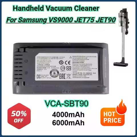 Vacuum Cleaner Battery VCA-SBT90/XAA VS20R9046T3/AA VS20T7536T5/AA for Samsung Jet 75 Jet 90 Jet75 P