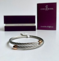 Charriol Bangle Celtic Sceau Silver &amp; Rose Gold PVD Stainless Steel