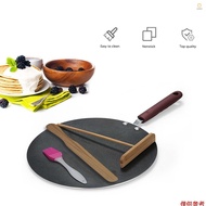 Pancake Pan Crepe Maker Flat Pan Griddle Pan with Spreader & Spatula Crepe Maker Griddle