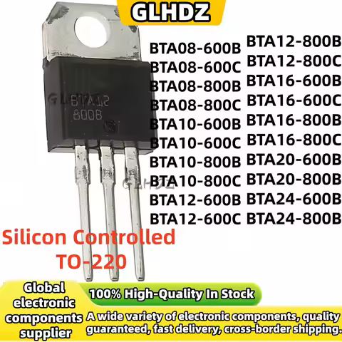 10-50pcs NEW BTA16-800C BTA08 600B 600C 800B 800C BTA10 BTA12 BTA16 BTA20 Silicon Controlled TO-220