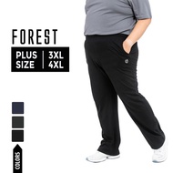 seluar Forest Plus Size Sweatpants 100% Cotton Knitted Plain Big Size Long Pants Men | Plus Size Sel