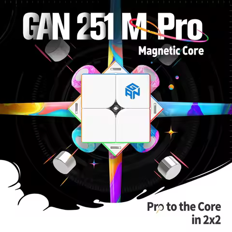 [Picube] GAN251M Pro Air Leap 2x2 Magnetic Speed Cube Professional GANCUBE 251 2x2x2 Mangetic Cubo P