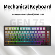 ELECFOX GEN 75 RGB Tri-Mode Wired & Wireless Hot Swappable Gaming Mechanical Keyboard