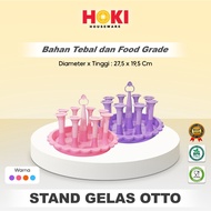 OTTO 8 STICK GLASS STAND / PLASTIC GLASS HOLDER / PLASTIC GLASS RACK