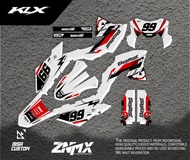 Decal klx bf putih simple supermoto full body bisa custom desain