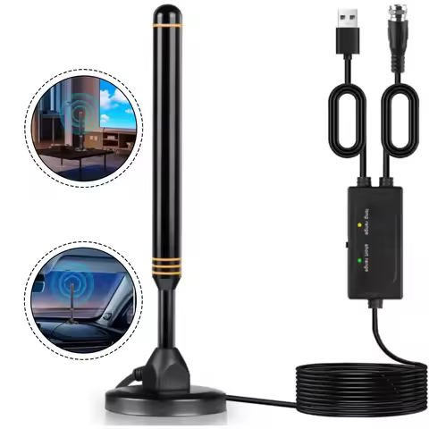 ABS Digital TV Antenna Indoor/Outdoor TV Antenna 1000 Miles Range 4K HD Signal Booster With 5M Cable