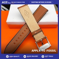 22mm Genuine Leather Watch Strap For FOSSIL - Premium Brown Calfskin Band Compatible With FS5151/FS5