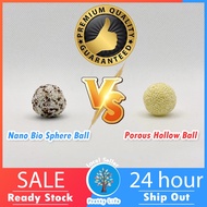 🐟READY STOCK🐟 1 pc Class A Porous Bio Bacteria Hollow Ball &amp; Nano Bio Sphere Ball filter media Biological