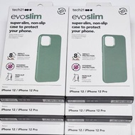 iP 12 原裝 tech21 Evo Slim - Apple iPhone 12/12 Pro Case - Midnight Green Evo 超薄手機殼 保護套 適用於 Apple iPhone 12 / 12 Pro 5G , 8 英尺(約 2.4 公尺)防摔保護,午夜綠色
