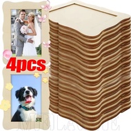 1-4Pcs Wood Photo Frames - 19X14 Wood Picture Frame Stand - For Pictures Photo Decor - Vertical Pict