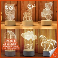 𝐃𝐄𝐓𝐀𝐂𝐇𝐀𝐁𝐋𝐄 3D LED Light Creative USB Night Lamps Table Lamp Bed Side Lights Home Decoration Lightnin
