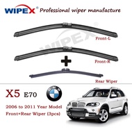 BMW X5 Front and Rear Wiper Blade E70(2006~2011)24+20in BMW E70 Special Wiper E70 from Wipex wifer