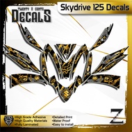 skydrive 125 decals high-quality sticker gold fox
