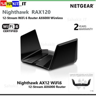 NETGEAR AX6000 Nighthawk 12-Stream Dual-Band WiFi 6 Router 6Gbps Model RAX120