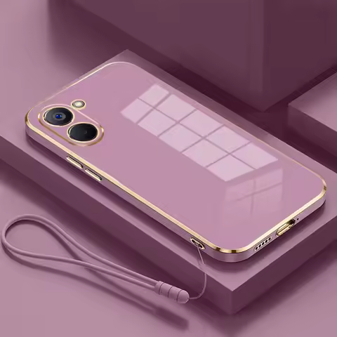 For Realme 10 Pro+ Case Realme 10 Pro Luxury Square Plating Phone Case Realme 10 Pro Plus 10S C35 C3