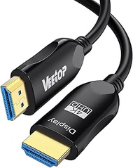 Veetop 4K Fiber Optic HDMI 2.1 Cable 30 Feet, 18Gbps 4K Fiber Optic HDMI Cable, Digital Audio/UHD Video Cable Supports 4K@60Hz, 4:4:4 RGB, ARC, UHD, HDR (30 FT)