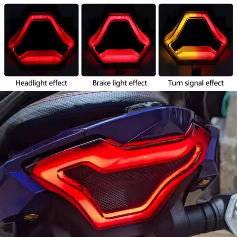 Integrated LED Taillight for Yamaha MT-07/09 R3 R25 Y15 V1 V2 Red Stop Lamp Rear Brake And Turn Sign