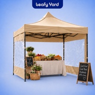 2x2-3x6M Retractable Tent Waterproof Folding Pop Up Canopy Gazebo with 3 Clear Sidewalls for Market