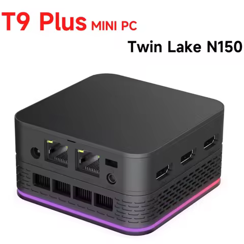 T9 Plus Intel Celeron N150 Quad Core Mini PC 16G DDR5 1TB SSD Win 11 Pro Dual Gigabit Ethernet Ports