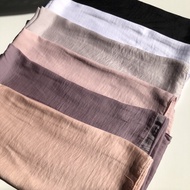 Velvet Silk Shawl Tudung Raya Off White Black