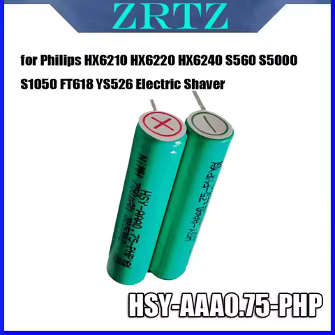 New ZRTZ 2*750mAh -PHP 2.4V Ni-MH Battery for Philips HX6210 HX6220 HX6240 S560 S5000 S1050 FT618 YS