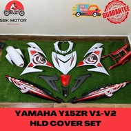 🔥【SBK MOTOR】Yamaha Y15ZR V1/V2 Batik-13 Cover Set | Putih Merah BWC1+RM7+BG | HLD Sticker Tanam