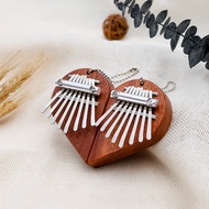 Two halves heart mini 8 keys thumb piano sapele wood mini finger piano kalimba kalimba musical instr