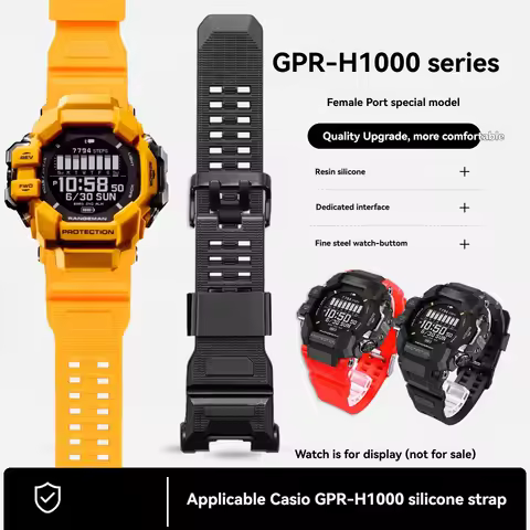For Casio G-SHOCK 3554 GPR H1000 GPS heart rate photokinetic Watchband GPR-H1000-1JR/ 9JR resin sili