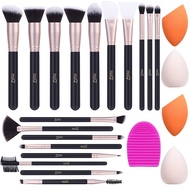 MSQ Makeup Brushes 18PCs Makeup Brushes Set with 4PCs Makeup Sponge and 1 Brush Cleaner Premium Synt