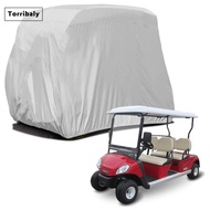 [Torribaly]4 Passenger Golf Cart Cover 210D Oxford Waterproof Dustproof Roof Enclosure Rain Cover fo