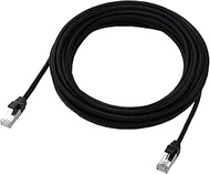 Elecom ECLD-TWSM/BK70 LAN Cable CAT7 2.6 ft (7 m) 10Gbps Nail Break Prevention Mesh Cable Black