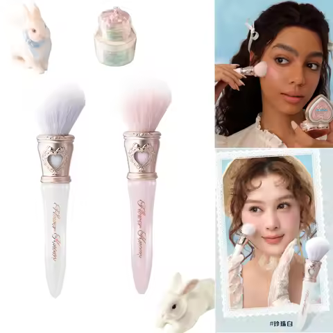 Flower Knows Bunny Garden Series Blush Brush - Flower Knows Wool Loose Powder Highlighter Cosmetic T