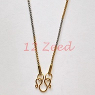 Necklace With 2 Kings Rattan Pattern Size 1.2 Mm Laser Gold Work 1 Genuine stainless steel Jewelry