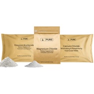 Pure Original Ingredients Potassium Bicarbonate, Magnesium Chloride, and Calcium Chloride Bundle, 4 